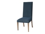 Silla Element pata Lisa color Tabaco Tapiz Azul Marino.